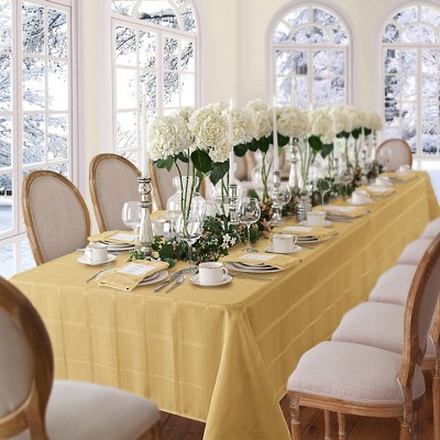 Ribbon Gold Stain Resistant Polyester Rectangular Tablecloth