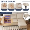 Celebalcony 73.6" Upholstered Sofa couch with Ottoman - 4 of 4