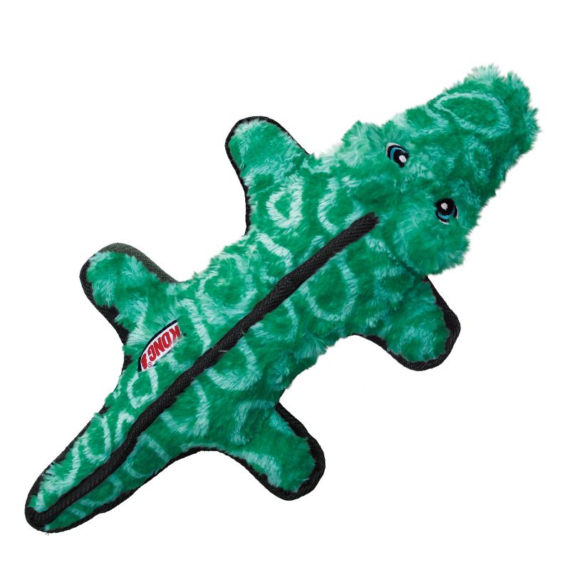 KONG Tough Plush Gator Dog Toy - Green, 1 of 9
