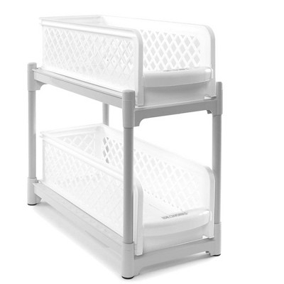 The Lakeside Collection 6" Plastic Sliding Basket Drawer for Bathroom and Kitchen Cabinets