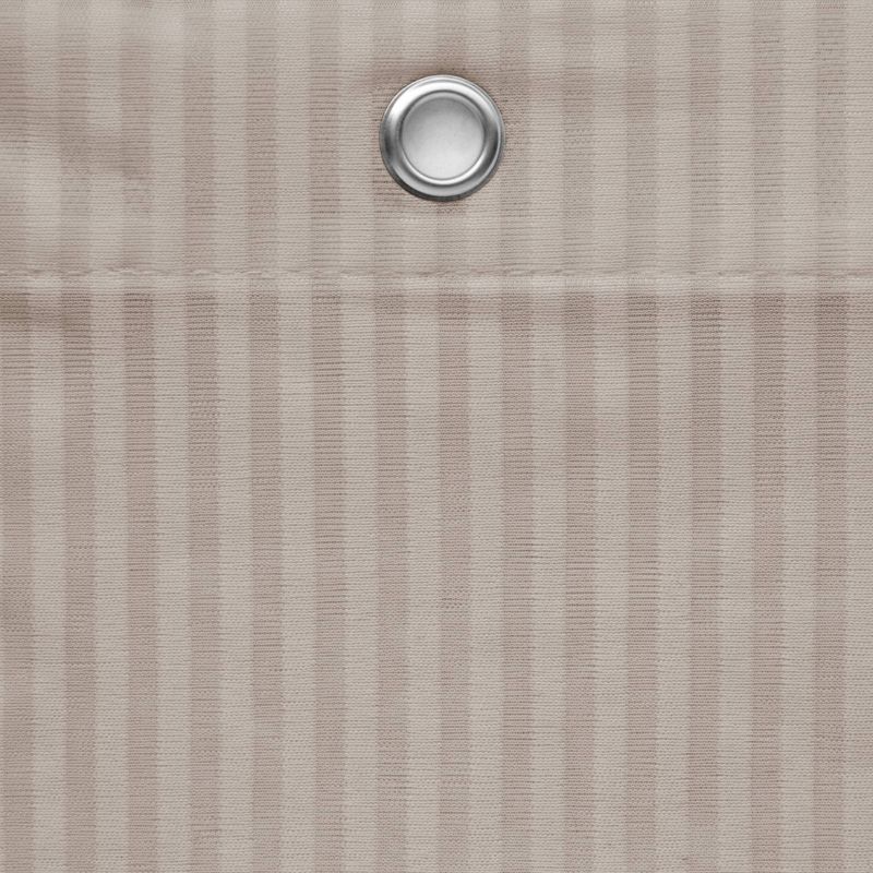 1pk Waterproof Striped Fabric Shower Curtain Liner Linen - Zenna Home, 5 of 7