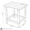 Sunnydaze Faux Wood Design Plastic All-Weather Square Modern Adirondack Side Table, Red - 2 of 4