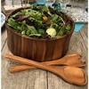 Kalmar Home Solid Acacia Wood X-Large Salad Bowl with Servers - 2 of 3