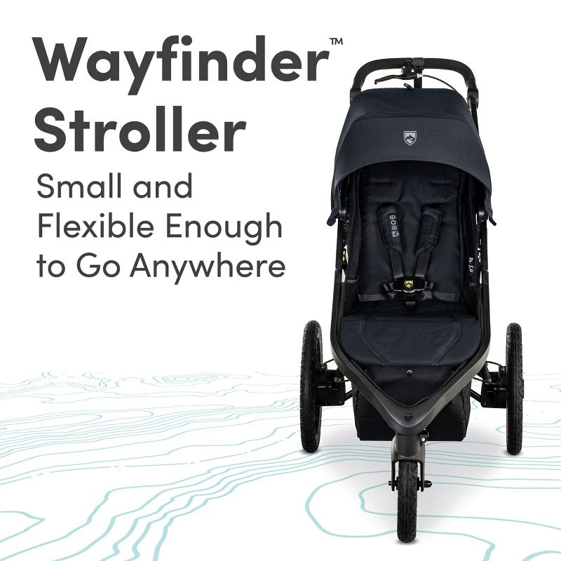 BOB Gear Wayfinder Jogging Stroller with Dual Suspension and Air-Filled Tyres, 3 of 9