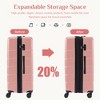 YONWAY 20" Hardshell Luggage , Expandable Lightweight ABS Suitcase, with TSA lock & Spinner Wheels - 4 of 4