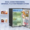 HOMCOM 4.5 Cu Ft Mini Fridge with Freezer, Wheels, Adjustable Thermostat, Single Door Compact Refrigerator for Bedroom, Dorm, Home Office, Black - 3 of 4