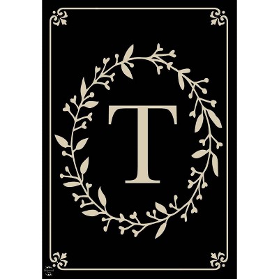 Briarwood Lane Classic Monogram Letter T House Flag Double-Sided 28" x 40"
