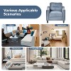 VYNXARIA 1-Seat Gray Velvet Sectional Sofa,Stylish & Comfortable for Living Room, Bedroom, Office, Small Spaces - 3 of 4