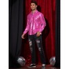 Lars Amadeus Men's Button Down Disco Party Shiny Printed Shirts - 2 of 4