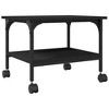 vidaXL Printer Stand 2-Tier Black 19.7"x15.7"x15" Engineered Wood - 2 of 4