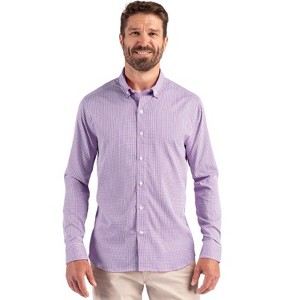 Cutter & Buck Skyline Epic Confidence Recycled Gingham Mens Big & Tall Long Sleeve Dress Shirt - 1 of 2
