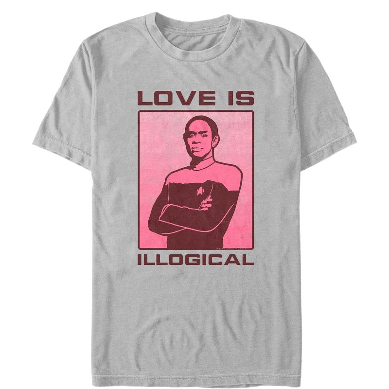Men's Star Trek: Voyager Valentine's Tuvok Love is Illogical T-Shirt, 1 of 4