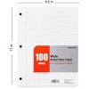 Filler Paper (4-6pks of 100) - College Ruled (8.5n x 11in) - 3 Hole Punched for Ring Binders - 3 of 4