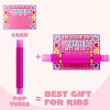 Joyfy 28 Packs Valentines Day Cards with Pop Tubes Set for Kids, Stretchy Tube Fidget Toys for Kids Valentine's Day Favors Classroom Exchange Gifts - image 3 of 4