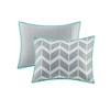 SEVOBAL Bedding Sets, Twin XL Comforter Set with Chevron Print and Decorative Pillows for Modern Bedrooms, Green, 21.46"*18.7"*9.25" - 4 of 4