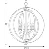Progress Lighting Equinox 6-Light Chandelier Pendant, Steel, Burnished Silver, No Shade - 2 of 4