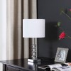 17.75" Olivia Prism Orb Crystal Table Lamp Silver - Ore International: Modern Bedside, Office Decor - 2 of 4