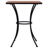 vidaXL 3 Piece Bistro Set with Mosaic Design, Durable Ceramic Tile and Iron Frame Construction, Terracotta - Ideal for Garden, Patio, or Balcony - 4 of 4