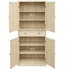 VYNXARIA Stylish 4-Door Storage Cabinet with Adjustable Shelves and Drawer - 4 of 4