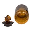 Sagebrook Home Glass Bottle Vase with Lid - Dark Amber Orange Design with Knotted Topper - 4 of 4