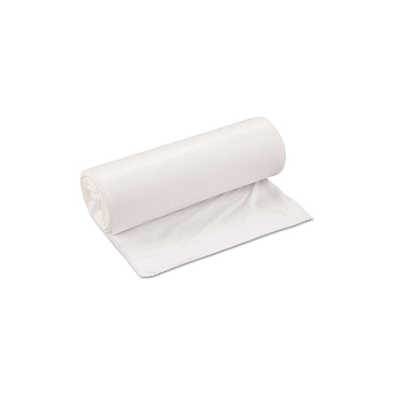Inteplast Group Low-Density Commercial Can Liners, 33 gal, 0.8 mil, 33" x 39", White, 25 Bags/Roll, 6 Rolls/Carton, 1 of 4