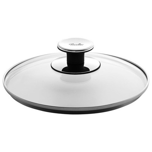 NutriChef Cooking Pot Lid 2.5 Quart - See-Through Tempered Glass Lids,  Stainless Steel Rim, Dishwasher Safe