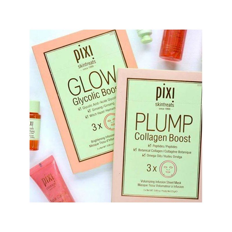 Pixi by Petra GLOW Glycolic Boost Brightening Face Sheet Mask - 3ct - 0.8oz, 5 of 13