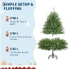 4.5 Ft Artificial Christmas Tree, PVC Mixed Automatic Tree with Dual Color LED Lights, Easy Setup, Modern Indoor & Outdoor Holiday Decor - 4 of 4