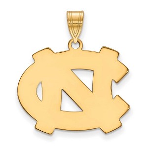 Black Bow Jewelry 10k Yellow Gold North Carolina Tar Heels NCAA Large Pendant - 1 of 3