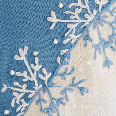 atlantic blue snowflake embroidery