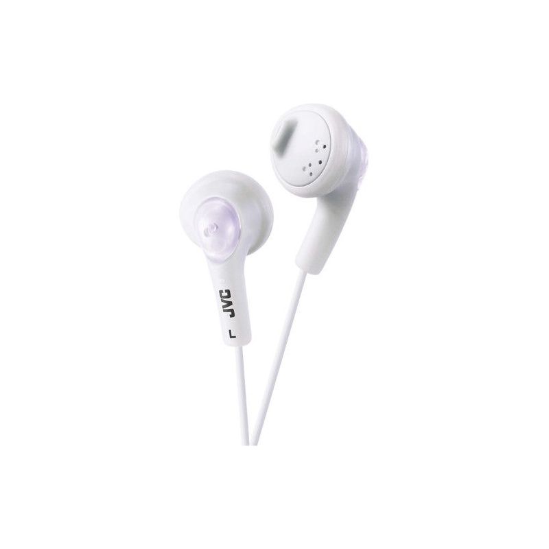 JVC HAF160W-K Gumy Ear Bud Headphones - Dynamic Sound with Stylish Appeal - White, 1 of 3