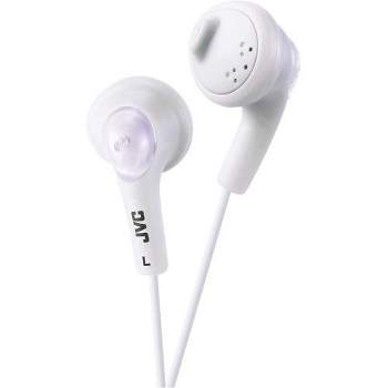 JVC HAF160W-K Gumy Ear Bud Headphones - Dynamic Sound with Stylish Appeal - White