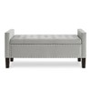 CAVINAS 43" Storage Ottoman, Modern Teddy Fabric Shoe Bench, Under Bed Storage Chair for Living Room, Bedroom, Entryway - 4 of 4