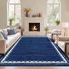 Washable Area Rugs Living Room Rug Scalloped Border Rug for Bedroom Large Rugs for Kids Room Modern Stain Resistant Indoor Carpet - 3 of 4