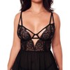 Adore Me Women's Rae Babydoll Lingerie - 4 of 4