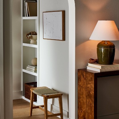 Medium High Gloss Ceramic Table Lamp Green - Threshold&#8482; designed with Studio McGee