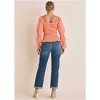VENUS Womens Smocked Ruffle Hem Top - 4 of 4