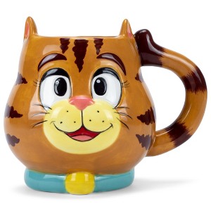 100 North ESNCHMG-CT Smiling Orange Cat Character 18 ounce Glossy Ceramic Coffee Tea Cup Mug For Your Favorite Morning Brew - 1 of 4