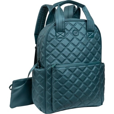 Joan & David Diamond Quilted Puffer Nylon Workbook Backpack