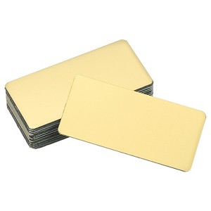 Unique Bargains Anodized Aluminium DIY Engraved Blank Nameplate Office Signages 12 Pcs - 1 of 4