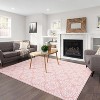 Washable Runner or Area Rug, Modern Floral Design, Low Pile, Non-Slip Rubber Back, Foldable for Hallway, Kitchen, Laundry - 3 of 4