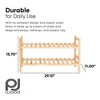 PJ Wood Stackable Wooden Shoe Rack Organizer for Closet Storage, Entryway Shelves, Tiered Cabinet for Shoes, 6 Pair Capacity, Natural - 3 of 4