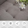 TYBOATLE 2-Piece Sofa Couch, Modern Linen Upholstered Sofa, 1 Loveseat & 1 Accent Chair Sofa with Deep Seats for Living Room,Light Gray - 4 of 4