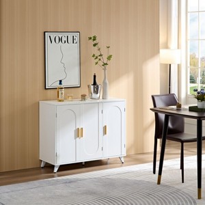NicBex Accent Buffet Cabinet with Storage Modern Sideboard Cabinet Console Table with 3 Doors and Removable Shelves for Living Room - 1 of 4