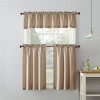 Martine Microfiber Semi Sheer Rod Pocket Kitchen Curtain Valance and Tiers Set - No. 918 - image 4 of 4