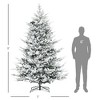 FURNIinspire Artificial Trees Indoor Snow Flocked Christmas Tree With Realistic Branches For Holiday Party, Christmas Decor, Green, 61"*61"*94.5" - 3 of 4