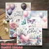 Kitcheniva 6 Pack Watercolor Floral and Butterfly Birthday Cards with Envelopes, (5x3.5 In, Blank Inside) - 4 of 4