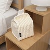 Anna-Kaci Quilted Tissue Dispenser Box Cover with Snap Closure 8.5x5.5in - White - 3 of 4