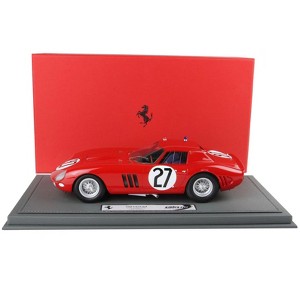 Ferrari 250 GTO #27 "24 Hours of Le Mans" (1964) with DISPLAY CASE Limited Edition to 200 pieces Worldwide 1/18 Model Car by BBR - 1 of 4