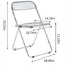 Vynxaria Premium PET - Made Red Transparent Folding Dining Chairs, Suitable for Dining, Living & Waiting Areas - 3 of 4